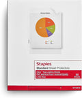 Staples Medium‑Weight Sheet Protectors, Archival‑Safe, Top‑Loading Design by Staples