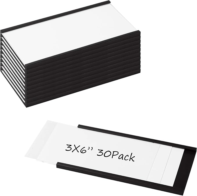 Realth C Channel Magnetic Label Holders 3'' x 6'' 30 Pack | Paper Inserts and - Image 6