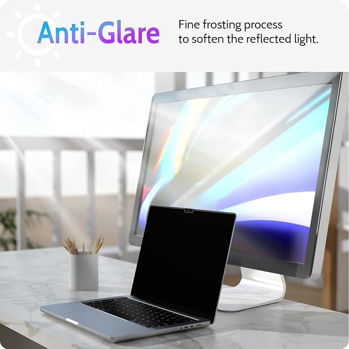 Peslv Magnetic Privacy Screen for Macbook Air 13.6/13 Inch, Removable Matte - Image 4