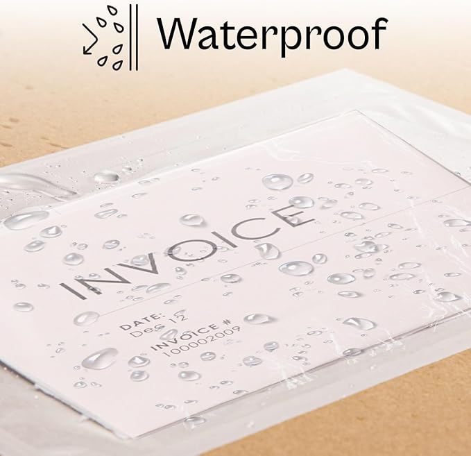 4.5" x 5.5" Clear Packing List Back Side Loading Plain Face Envelopes Pouches - Image 5
