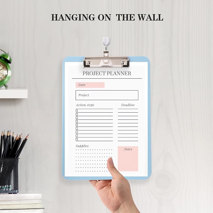 2 PCS Clipboards with Pen Holder, Standard Letter Size A4, Heavy Duty Clip - Image 6