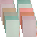 Honoson 12 Sets 8 Tab Dividers for 3 Ring Binders Plastic File 8.5 x 11 Inch by Honoson