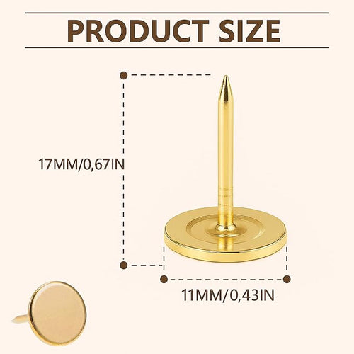 100pcs Industrial Hardware Thumb Tacks, 7/16 Inch Heavy Duty Flat Head Push Pins - Image 2