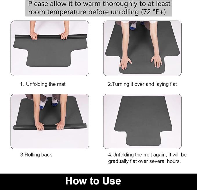 AiBOB Office Chair Mat for Hardwood Floor, 45 X 53 inches, Hard Floor Chair - Image 7