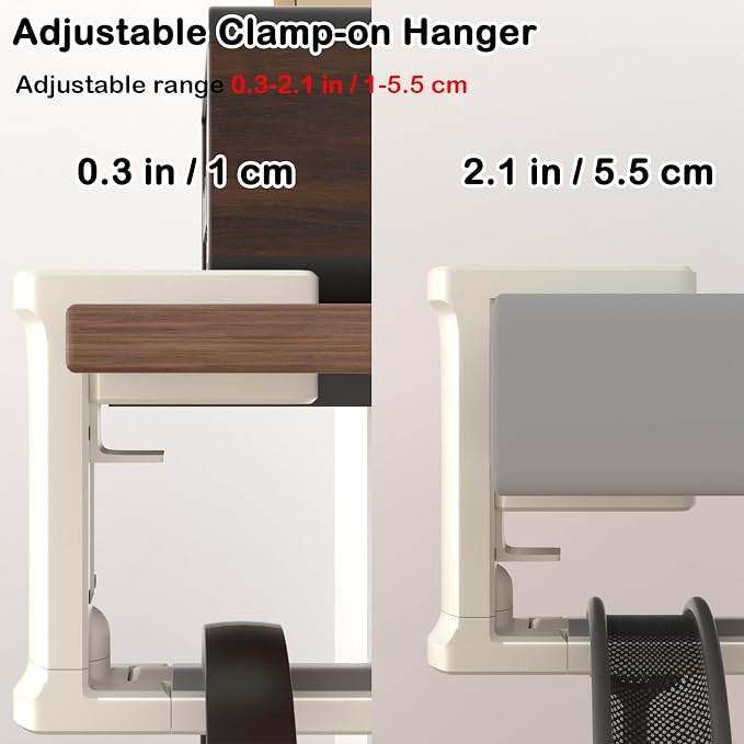Headphone Hook - Adjustable Clamp-on Headphone Holder, Under Desk Gaming - Image 6