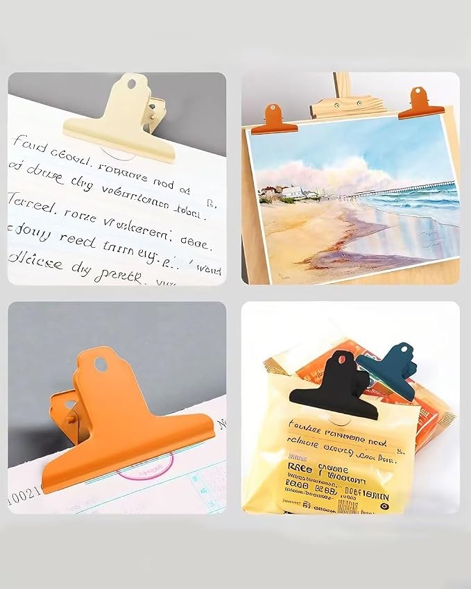 2PCS Extra Large Binder Clips Metal Bulldog Clip Large Paper Clamp Holder - Image 5
