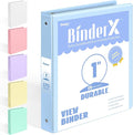 BinderX Extra Durable 3 Ring Binder, Round Ring 1 Inch Binders, Fits 175 Sheets by Sooez