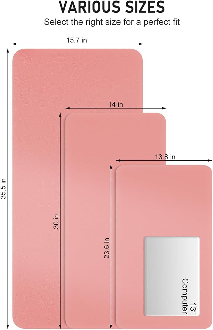 Desk Pad, 35.5" x 17" PU Leather Non-Slip Desk Mat Large Mouse Pad - Image 6