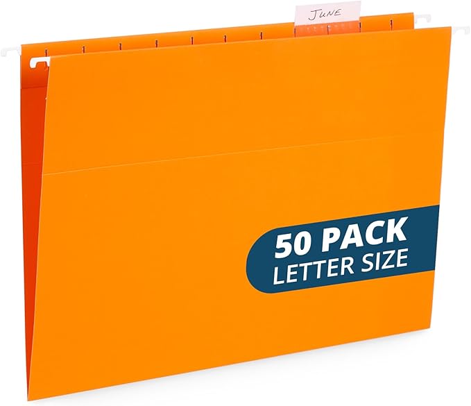 Blue Summit Hanging File Folders, Letter Size, 50 Per Box by BlueSummitSupplies