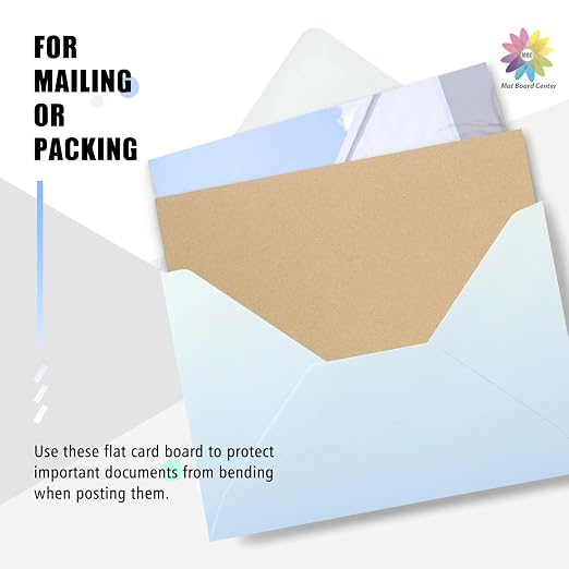 Mat Board Center, 50 Corrugated Cardboard Sheets 8x10 Inches Flat Card Board - Image 5