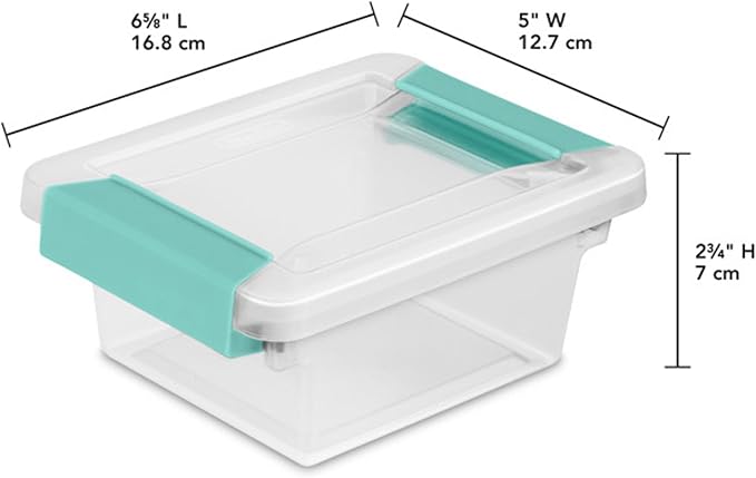 Sterilite 24-Pack Clip Box, Stackable Clear Plastic Bins - Image 3