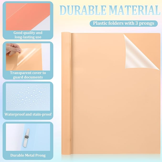 24 PCS Retro Plastic Report Covers - Image 3