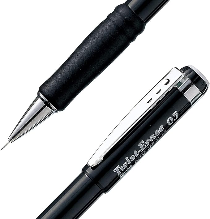 Pentel Mechanical Pencil 0.5 mm Twist Erase III, Twist Up Eraser, Pre-Loaded - Image 3