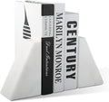 Karibiber Marble Book Ends Decorative, Unique Bookends by Karibiber