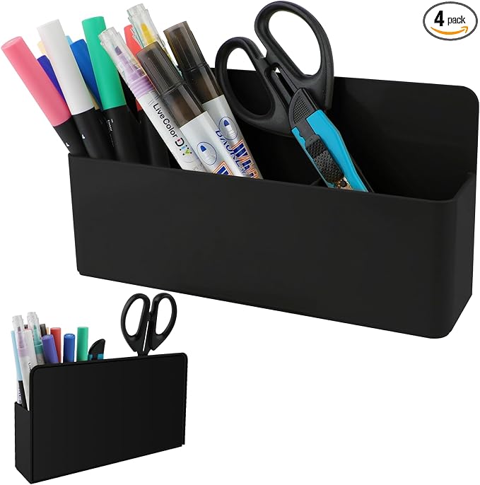 KITANIS Magnetic Pen Holder, 3 Compartments Magnetic Dry Erase Marker Holder by KITANIS