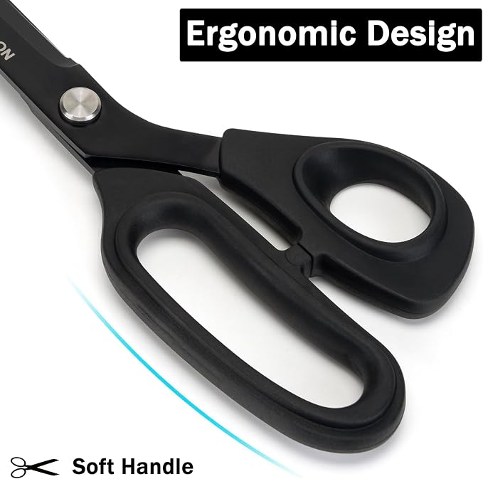 8.5" Scissors All Purpose, Heavy Duty Office Scissor | Sharp Blades and Comfort - Image 3