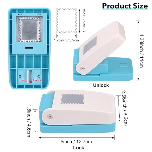 Stamp Punch, Stamp Puncher, Large Rectangular 1.5x1.25 inch Postage Stamps Punch - Image 2