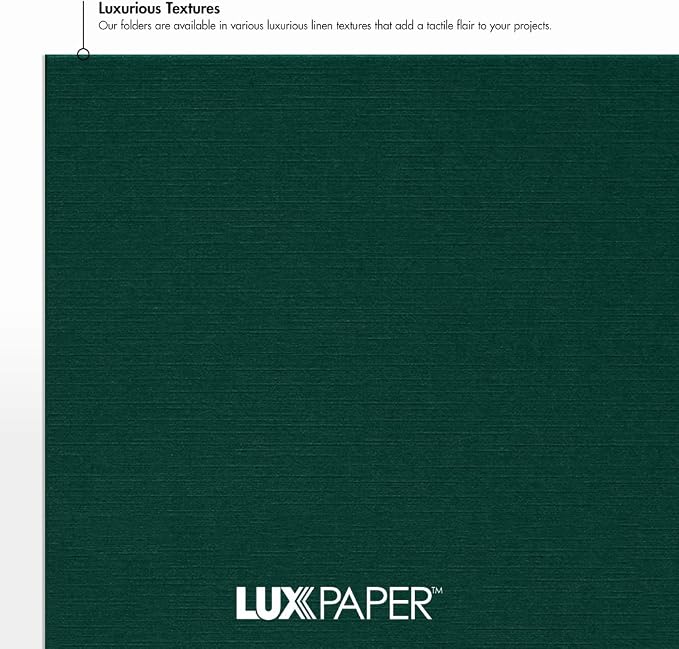 LUXPaper 9.5" x 12" Certificate Holders | Green Linen | 100lb. Cover | 250 Qty - Image 6