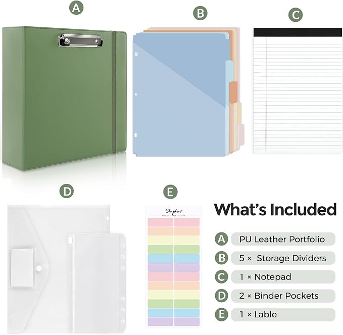 SKYDUE 3 Ring Binder 3 Inch D Ringr - Image 3
