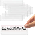 Self Adhesive Label Holders, ELEMGULY 52 Pcs Adhesive Shelf Tag Shelf Label by ELEMGULY