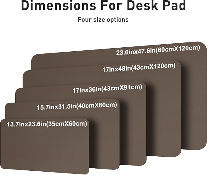 Aothia Leather Desk Pad Protector, Office Desk Mat, Large Mouse Pad, Non-Slip - Image 4