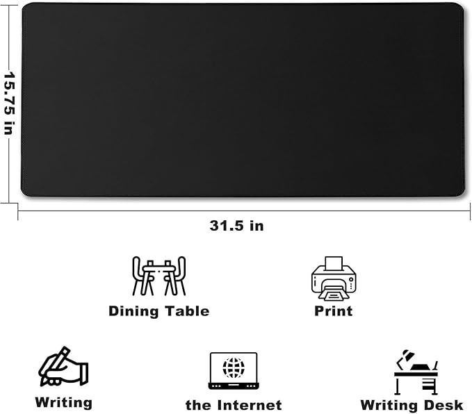 10 Pack 31.5" x 15.7" Waterproof Fabric Desk Pad, Rubber Anti-Slip Base - Image 2