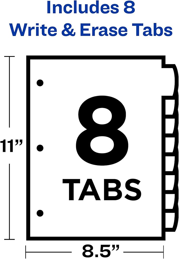 Avery Big Tab Write & Erase Durable Plastic Dividers - Image 3