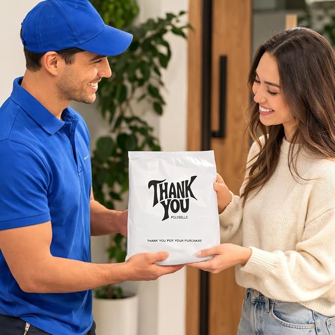 POLYSELLS Thank You Poly Mailers 14.5x19 inches 50 Pcs Waterproof Self-Sealing - Image 6