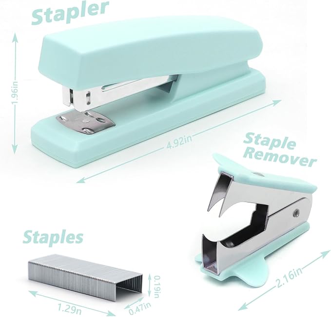 2 Pack Green Office Staplers, 25-Sheet Capacity - Image 2