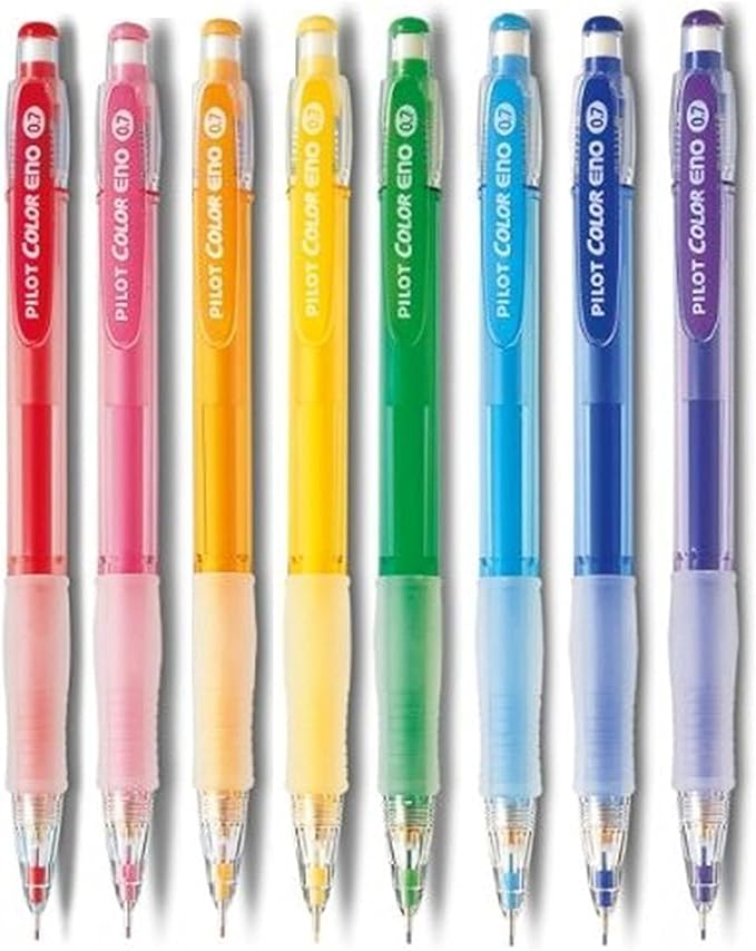 PILOT Color Eno 0.7mm Automatic Mechanical Pencil 8 Color Set - Image 2