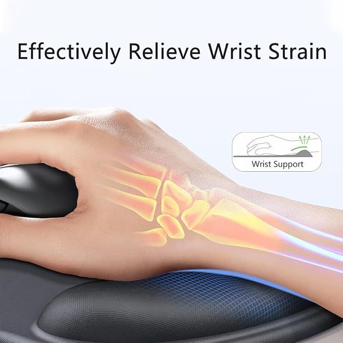 Ergonomic Mouse Pad with Wrist Rest, Gel Wrist Support Mousepad, Pain Relief - Image 6