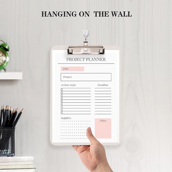 2 PCS Plastic Clipboard with Pen Holder, Standard A4 Letter Size, Nursing Clip - Image 6