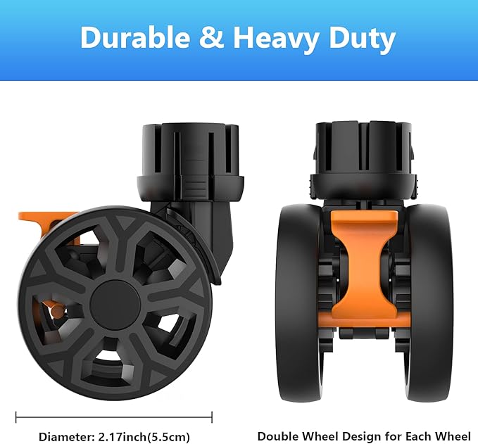 FELICON SELORSS Heavy Duty Rotation Swivel Wheels-Black-4PCS | 360°Rotate Wheel - Image 5