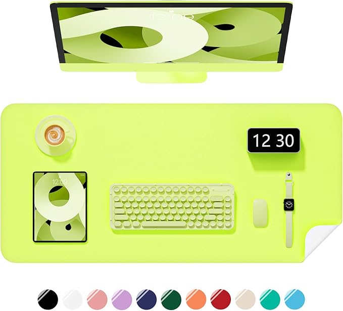 Desk Pad, 35.5" x 17" PU Leather Non-Slip Desk Mat Large Mouse Pad by Niniubye