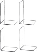 4pcs Clear Book Ends for Heavy Books, Acrylic Book Shelf Organizer for Desk by Cqacrylic