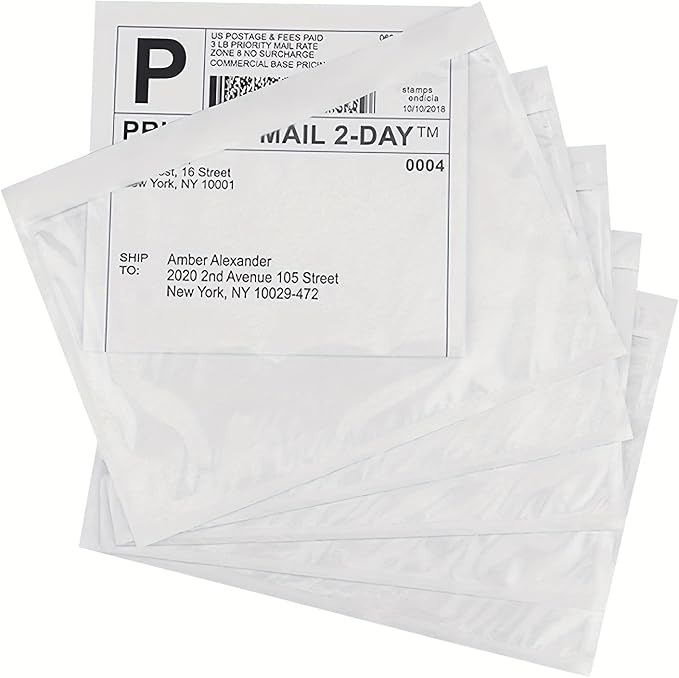 Shipping Labels Sleeves, Packing Slip Envelope Pouches 7.5" x 5.5" Packing List - Image 6