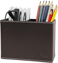 Pen Pencil Holder Cup Container PU Leather Desk Organizer Stand Decor Brush by Fosinz