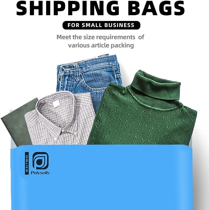 POLYSELLS 1000 pcs 10x13 Inches Blue Poly Mailers Shipping Envelopes, Strong - Image 6
