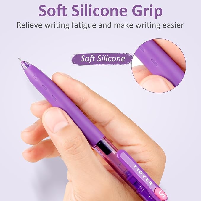 FIOVER Colored Gel Pens, 0.5mm Quick Dry Ink Fine Point Smooth Writing Colorful - Image 2