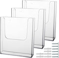 zavekia Acrylic Brochure Holder, 3 Packs 8 x 11.5 Inches Brochure Holder Wall by zavekia