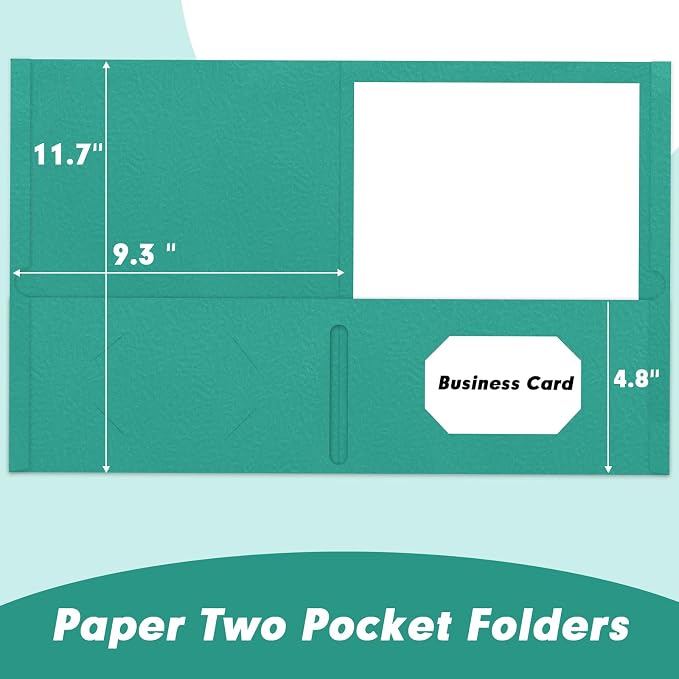Two Pocket Folders, RAZCC 50 Pack 2 Pocket Folders Fit Letter Size Paper - Image 2