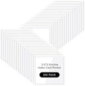 Glenmal 200 Pcs Self Adhesive Index Card Pockets Clear Label Holder Plastic by Glenmal