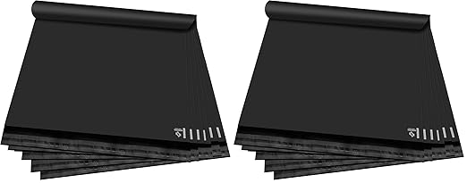 KKBESTPACK BLACK 19x24 50 PCS Large Poly Mailers Shipping Bags by KKBESTPACK