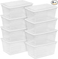 Sterilite 8-Pack 90 Quart Storage Box, Stackable Clear Plastic Bins by Sterilite