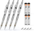 MozArt Mechanical Pencil Set 4 Sizes 0.3 0.5 0.7 0.9mm HB Lead Clear | 30 HB by MozArtSupplies