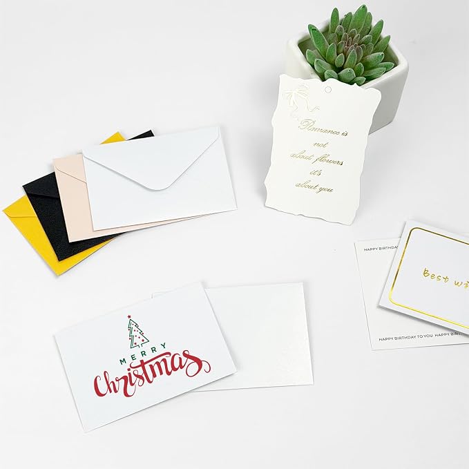 100 Pack Mini Pearl Gold Envelopes, 4 x 2.75" Shimmer Gift Card Envelopes - Image 9