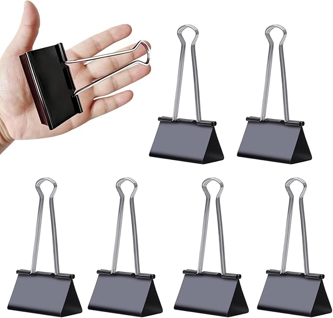 Jumbo Binder Clips, 3 Inch, Standard 75mm, Drawing Board Clips, Fold Clamp by Makanu