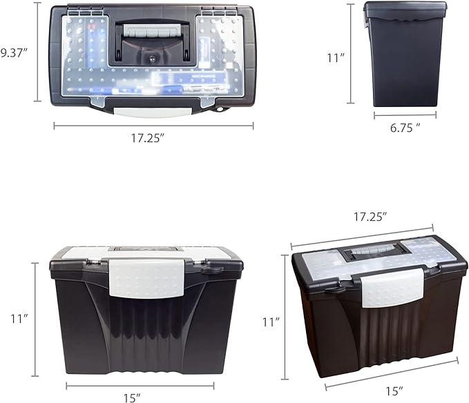 Storex Portable Letter/Legal Filebox - Image 3