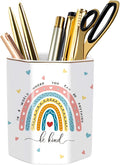 Pen Holder for Desk, Cute Ceramic Pencil Holder, Pen Cup Marker Holder Makeup by WAVEYU