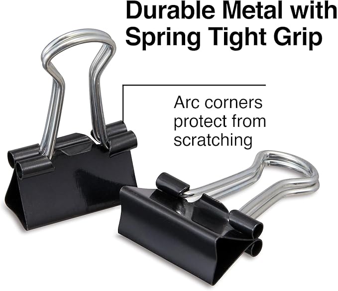 Staples Mini Binder Clips, 0.25" Capacity, 144 Pack – Extra‑Small Clips - Image 3